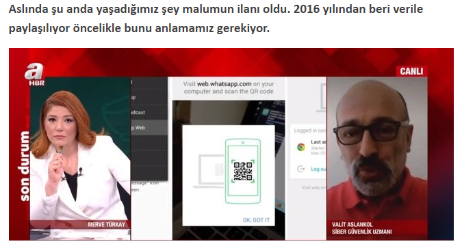 A Haber WhatsApp güvenliği yayını
